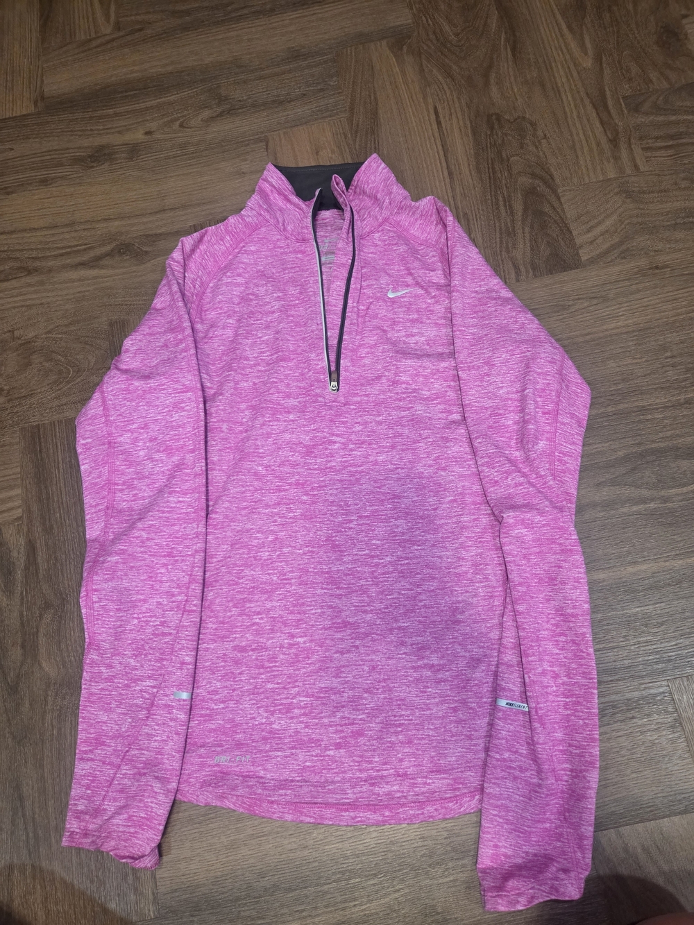 Nike Women’s Pink Heather Half-Zip Cowl Turtleneck Pullover